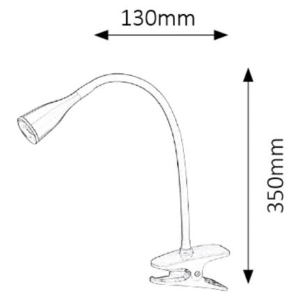 Rabalux - LED bordlampe med klemme 1xLED/4,5W/230V