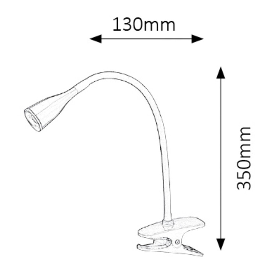 Rabalux - LED bordlampe med klemme 1xLED/4,5W/230V