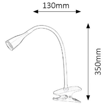 Rabalux - LED bordlampe med klemme 1xLED/4,5W/230V