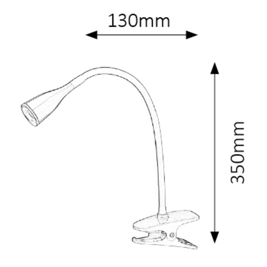 Rabalux - LED bordlampe med klemme 1xLED/4,5W/230V
