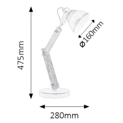 Rabalux - Bordlampe 1xE14/15W/230V antik sort