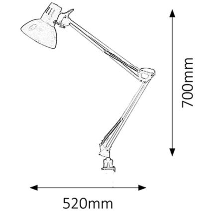 Rabalux - Bordlampe 1xE27/60W/230V