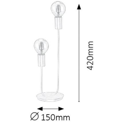 Rabalux - Bordlampe 2xE27/15W/230V
