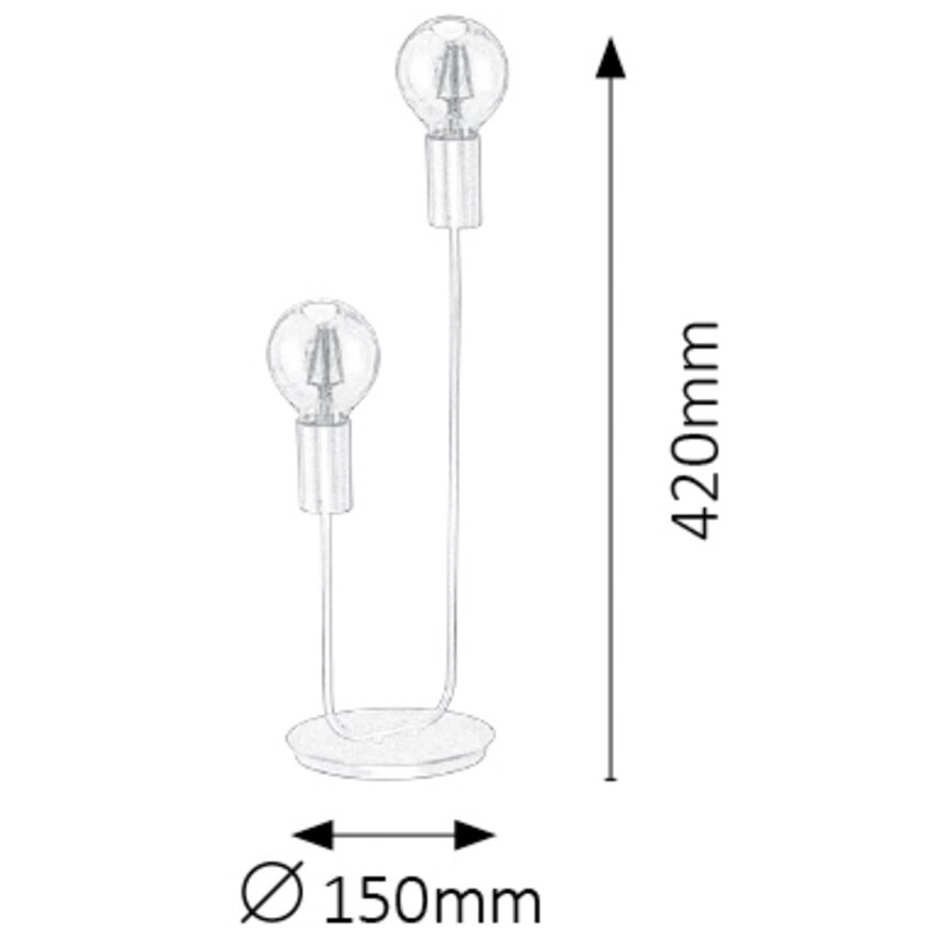 Rabalux - Bordlampe 2xE27/15W/230V