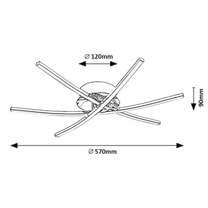 Rabalux - LED loftlampe LED/21W/230V 4000K