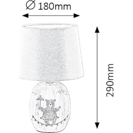 Rabalux - Chidren bordlampe 1xE14/40W/230V