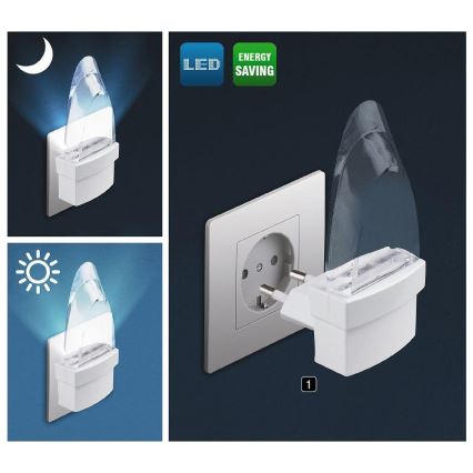 Rabalux - LED Lille lampe til stik 1xLED/0,5W/230V