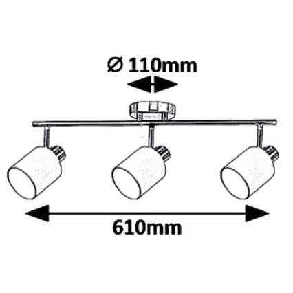 Rabalux 5011 - Spotlys NATINA 3xE14/25W/230V