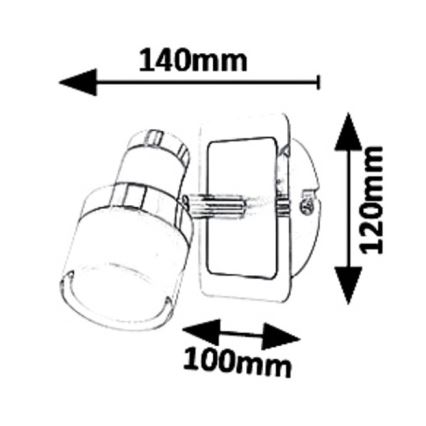 Rabalux 5021 - LED vægspotlys HAROLD LED/5W/230V IP44