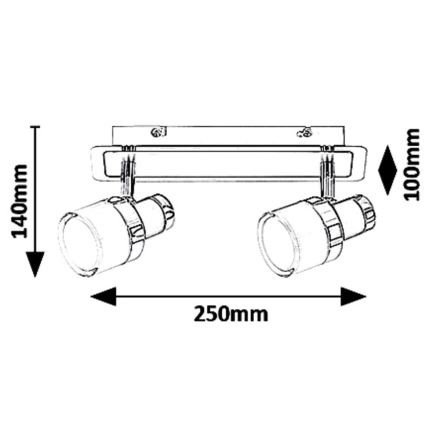 Rabalux - LED spotlampe HAROLD 2xLED/5W/230V IP44