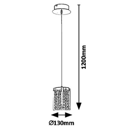 Rabalux 5043 - LED lysekrone i en snor ASTRELLA LED/6W/230V