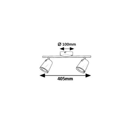 Rabalux 5046 - LED spotlamper SOLANGE 2xLED/6W/230V