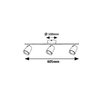 Rabalux 5047 - LED spotlamper SOLANGE 3xLED/6W/230V