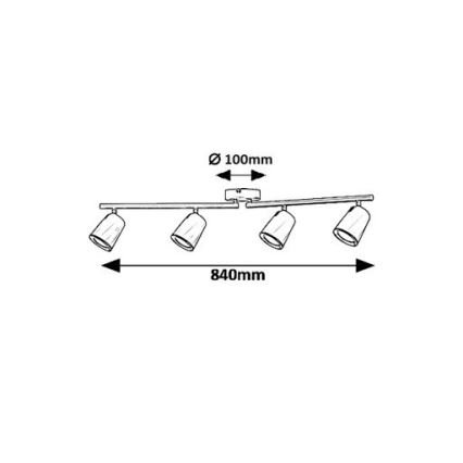 Rabalux 5048 - LED spotlamper SOLANGE 4xLED/6W/230V
