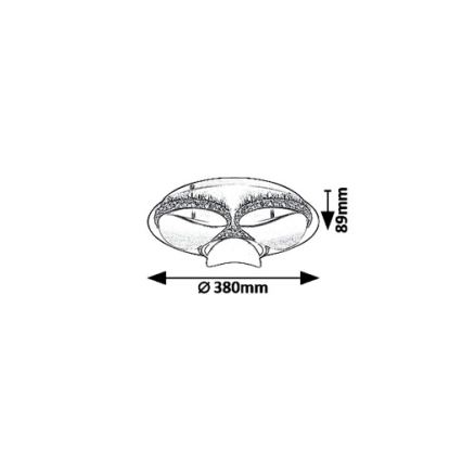 Rabalux 5050 - LED lysdæmper loftslampe CAPRIANA LED/18W/230V