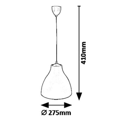 Rabalux - Pendel med ledning 1xE27/40W/230V Ø 27,5 cm