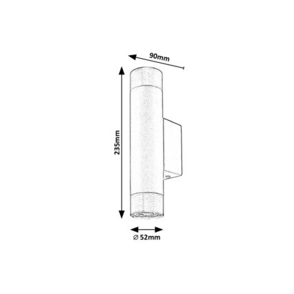 Rabalux - Væglampe ZIRCON 2xGU10/5W/230V