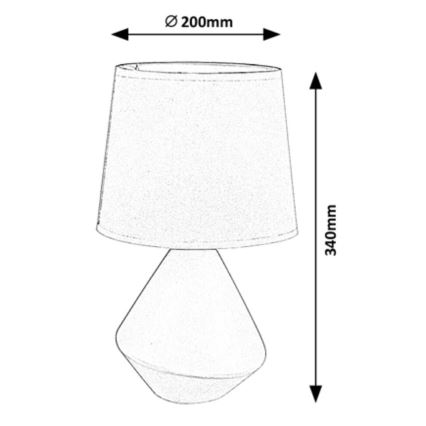 Rabalux - Bordlampe 1xE14/40W/230V grå