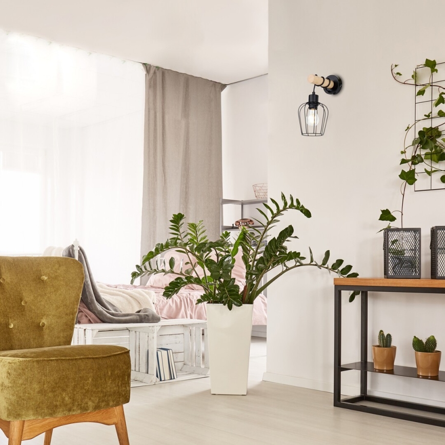 Rabalux - Væglampe 1xE27/40W/230V gummitræ