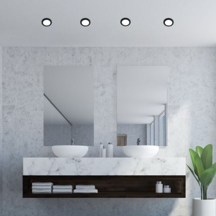 Rabalux - LED indbygningslampe til badeværelse LED/3W/230V IP44 sort