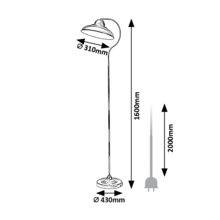 Rabalux - Gulvlampe 1xE27/60W/230V