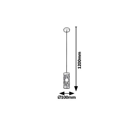 Rabalux 5338 - Lysekrone i en snor OBERON 1xE14/40W/230V