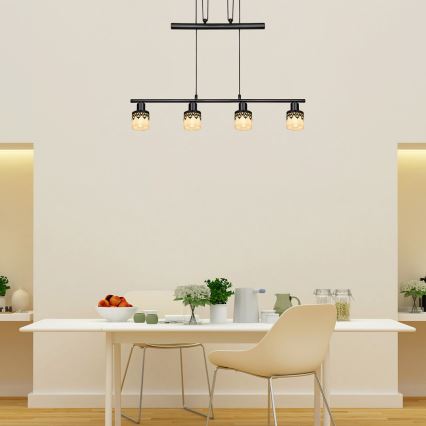 Rabalux 5345 - Lysekrone i en snor LACEY 4xE14/40W/230V