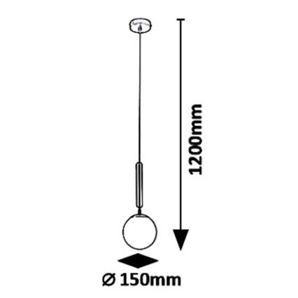 Rabalux 5352 - Lysekrone i en snor DIVINA 1xE14/9W/230V