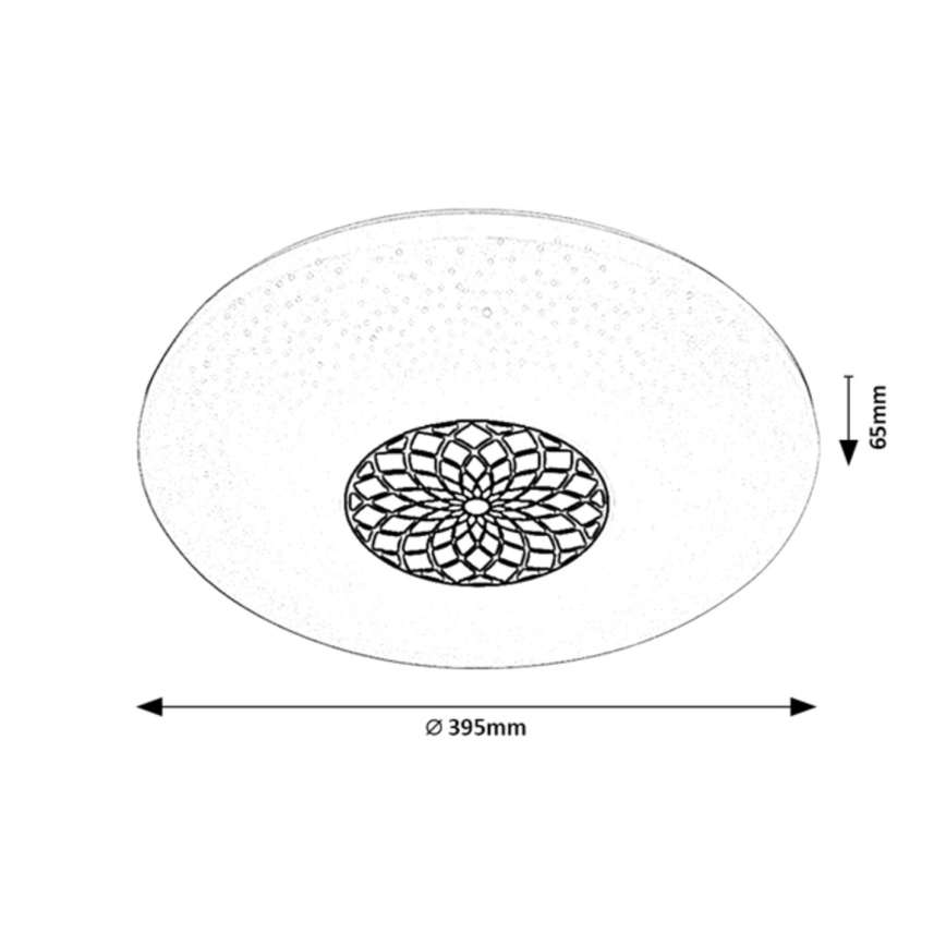 Rabalux - LED loftlampe dæmpbar RGB-farver LED/24W/230V 3000-6500K Wi-Fi Tuya diameter 39,5 cm + fjernbetjening