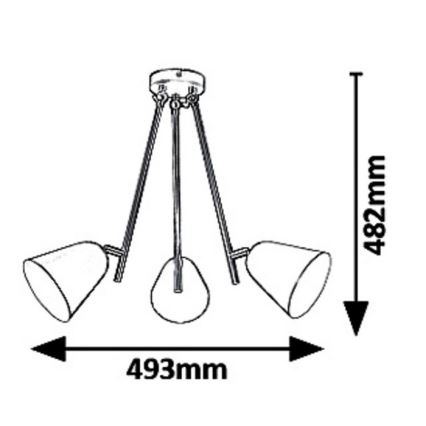 Rabalux 5376 - Hængende lysekrone ALDER 3xE14/40W/230V