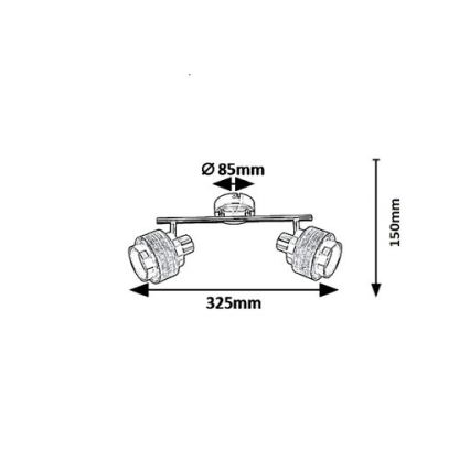Rabalux 5380 - Spotlys BASIL 2xE14/40W/230V