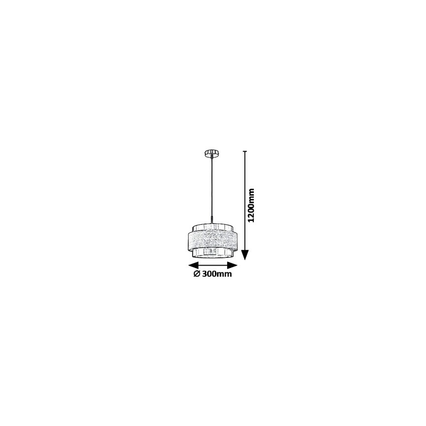 Rabalux 5383 - Lysekrone i en snor BASIL 1xE27/40W/230V
