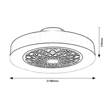 Rabalux - LED loftlampe med ventilator dæmpbar LED/35W/230V 3000-6000K + fjernbetjening