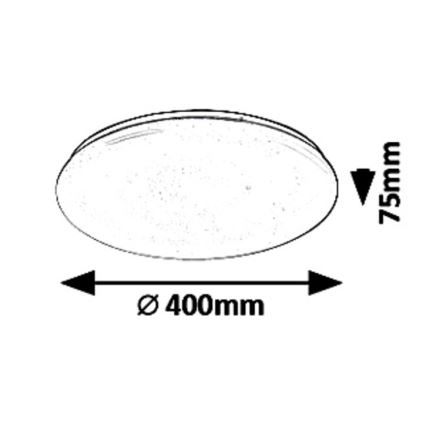 Rabalux - Dæmpbar LED-loftlampe LED/36W/230V + fjernbetjening 3000K - 6500K Ø 40 cm