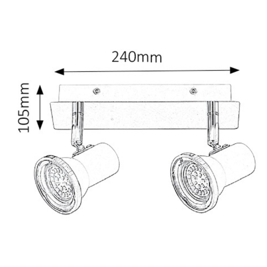 Rabalux - LED spotlampe til badeværelse 2xGU10/4,5W/230V