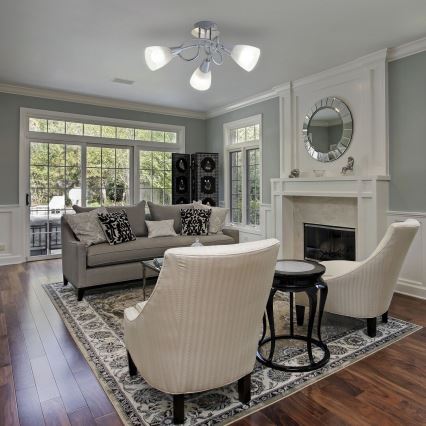 Rabalux - Fastmonteret lysekrone 3xE14/40W/230V blank krom