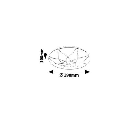 Rabalux - Dæmpbar LED-loftlampe LED/24 W/230 V Wi‑Fi 3000–6500 K + fjernbetjening Ø 39 cm