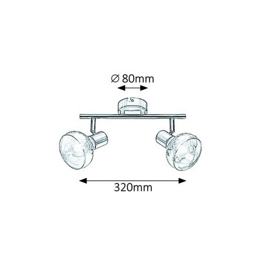 Rabalux 5547 - Spotlys HOLLY 2xE14/40W/230V gylden