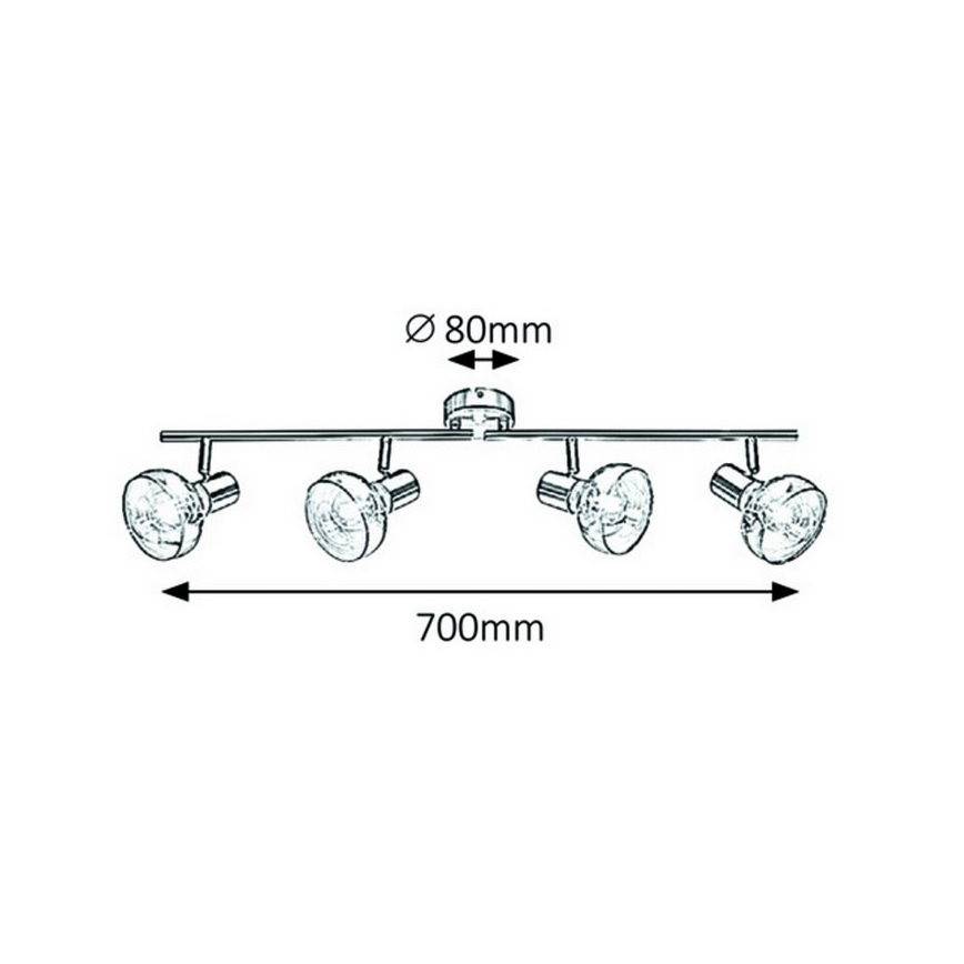 Rabalux - Spotlys 4xE14/40W/230V gylden