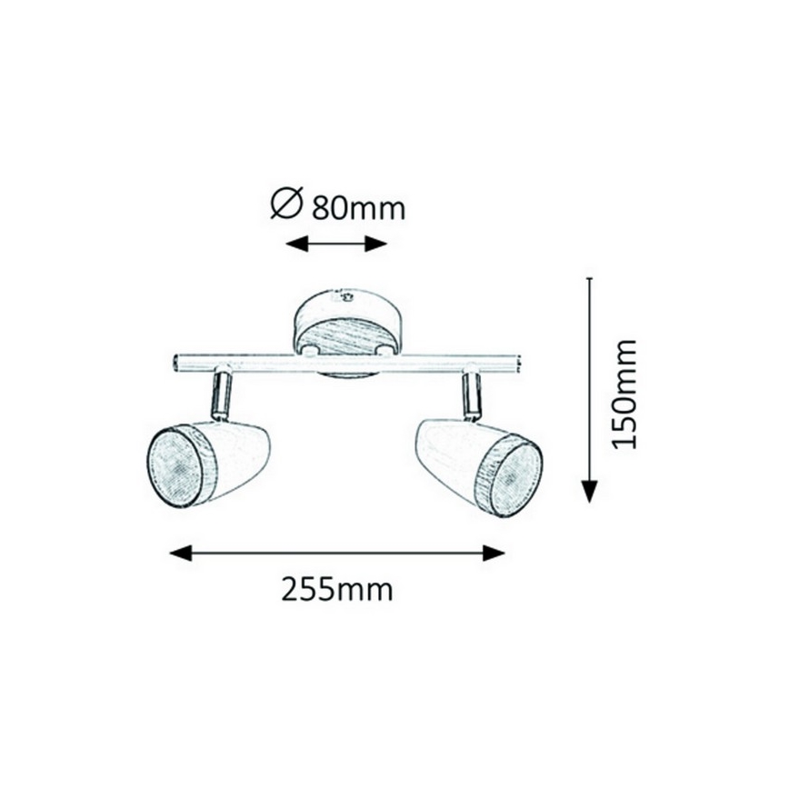 Rabalux 5565 - LED spotlamper KAREN 2xLED/4W/230V