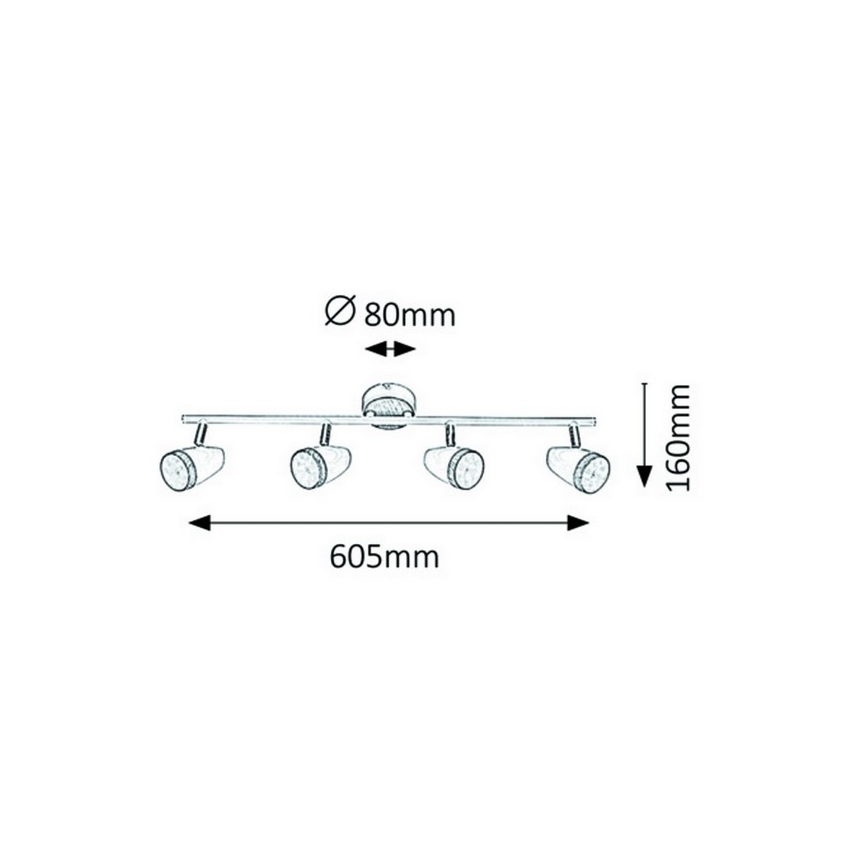 Rabalux - LED spotlamper 4xLED/4W/230V