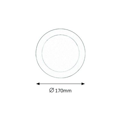 Rabalux - LED indbygningslampe til badeværelse LED/12W/230V 4000K IP44