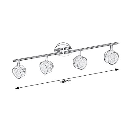 Rabalux - LED loft spotlys 4xLED/5W/230V