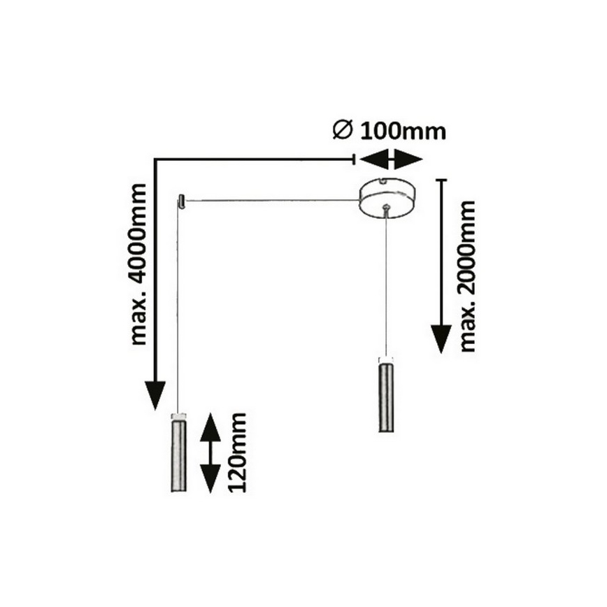 Rabalux - LED lysekrone i en snor LED/7W/230V