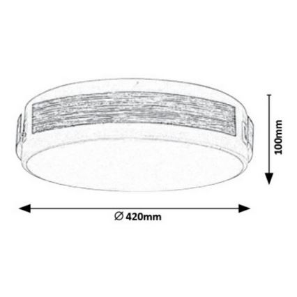 Rabalux - LED lysdæmper loftslampe LED/24W/230V