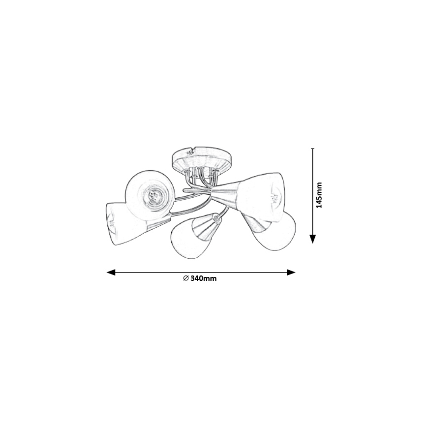 Rabalux - Loftlampe 5xE14/40W/230V diameter 34 cm