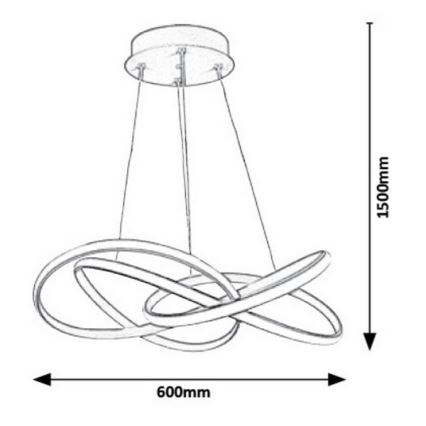 Rabalux - LED lysekrone i en snor LED/40W/230V