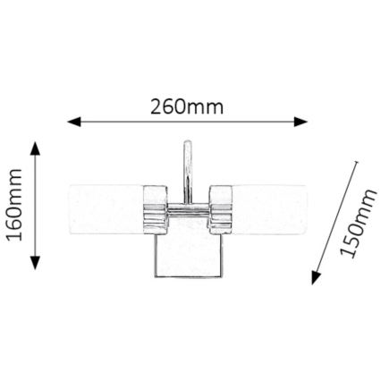 Rabalux - LED spejllampe til badeværelse 2xLED/4W/230V  IP44