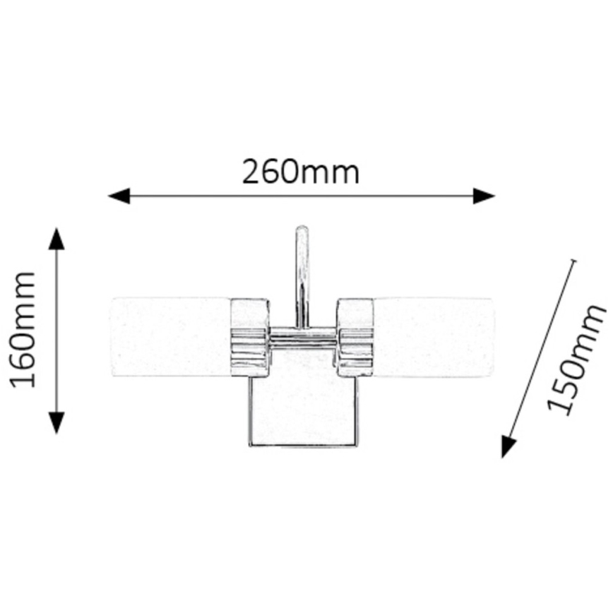 Rabalux - LED spejllampe til badeværelse 2xLED/4W/230V  IP44