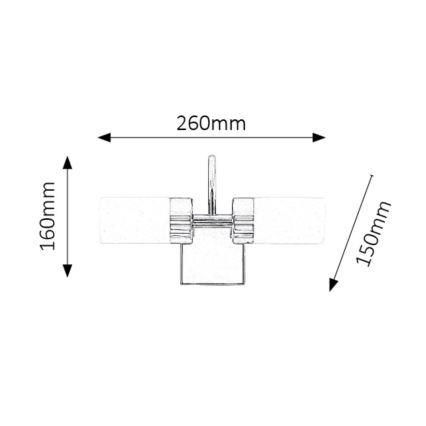 Rabalux - LED spejllampe til badeværelse 2xLED/4W/230V  IP44